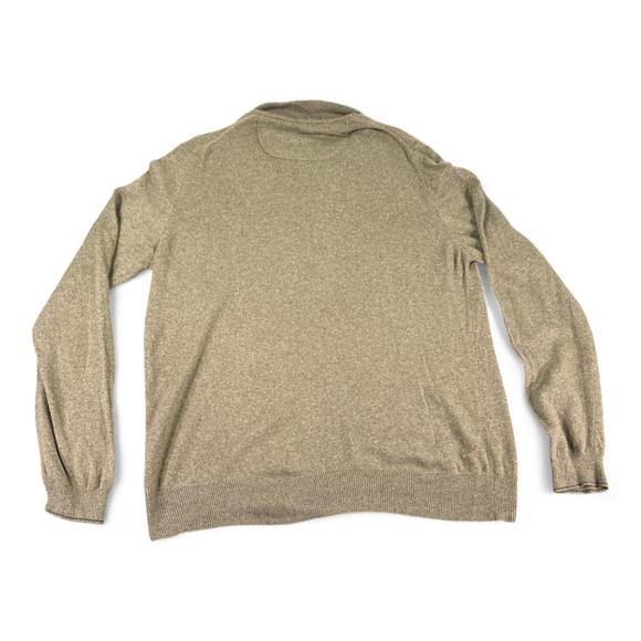 JoS A Bank Reserve Sweater Adult 2XL XXL Brown Wool Cashmere Italy Quarter Zip - Picture 3 of 8